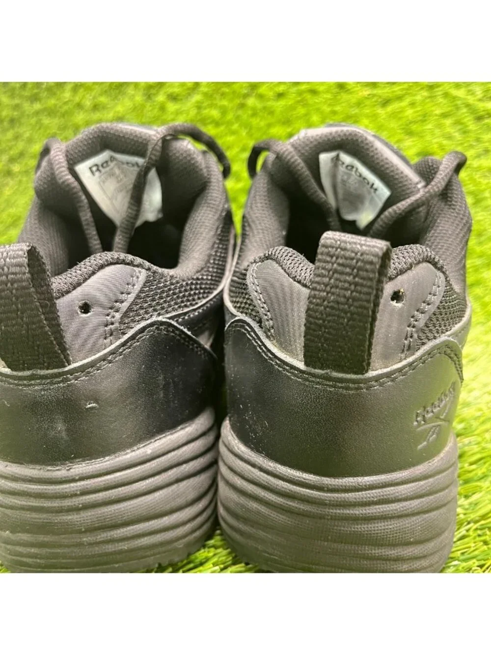 Reebok Centose Womens Size 7.5W Black Leather Composite Toe Safety Work Shoes